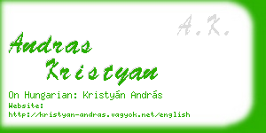 andras kristyan business card