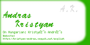 andras kristyan business card